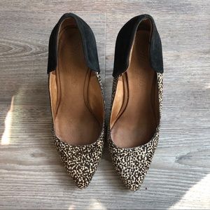 Madewell calf hair heels